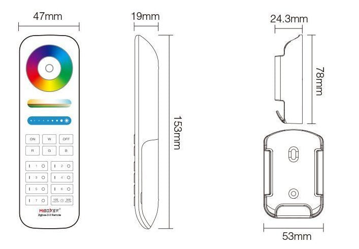 LED Controller 8-Zone Remote Controller